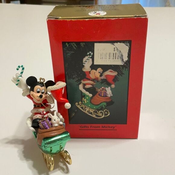 Vintage Mickey Mouse Christmas Ornament. New in Box! “Gifts from Mickey” by Enes - Picture 7 of 11